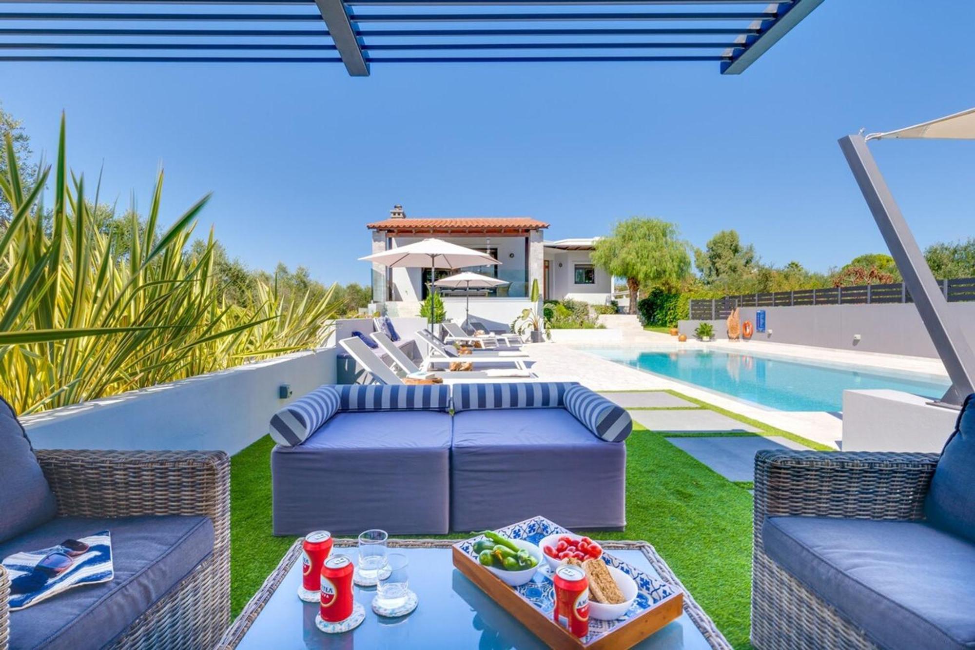 Villa Ampelaki - Premium Villa With Heated Pool Kounoupidhiana Ngoại thất bức ảnh