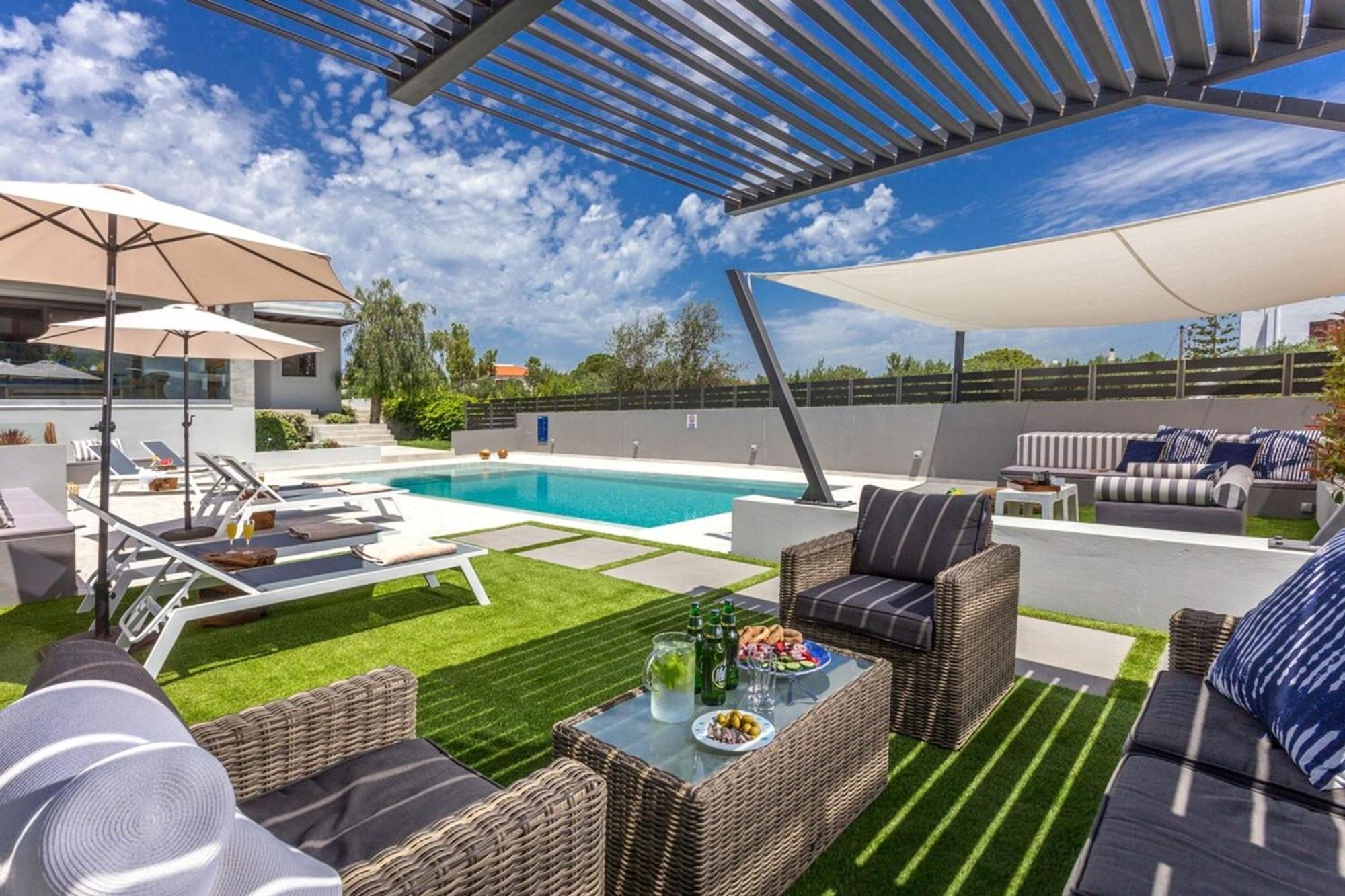 Villa Ampelaki - Premium Villa With Heated Pool Kounoupidhiana Ngoại thất bức ảnh