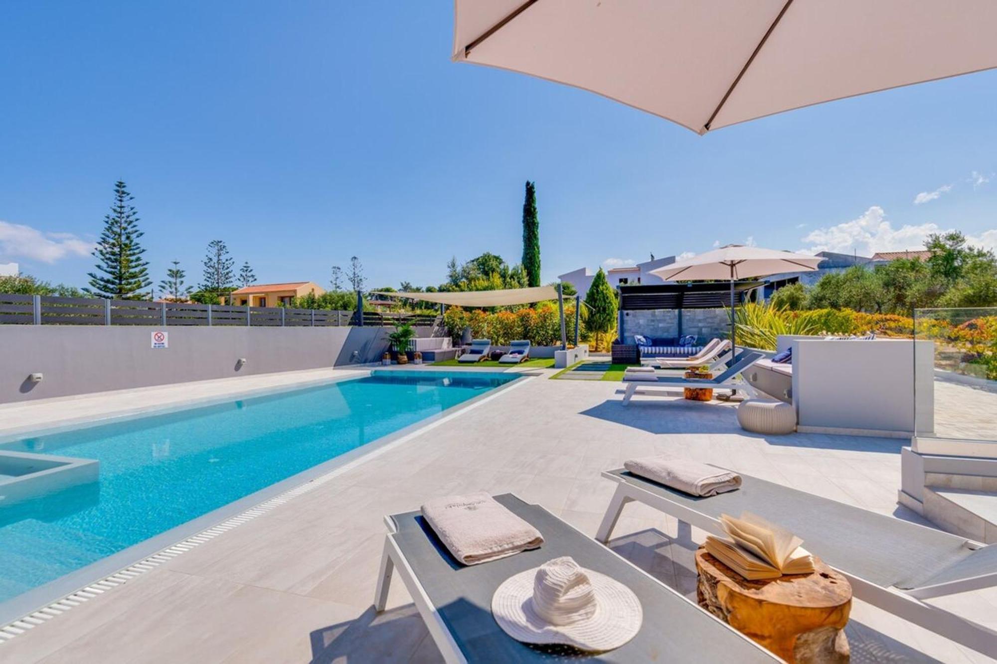 Villa Ampelaki - Premium Villa With Heated Pool Kounoupidhiana Ngoại thất bức ảnh