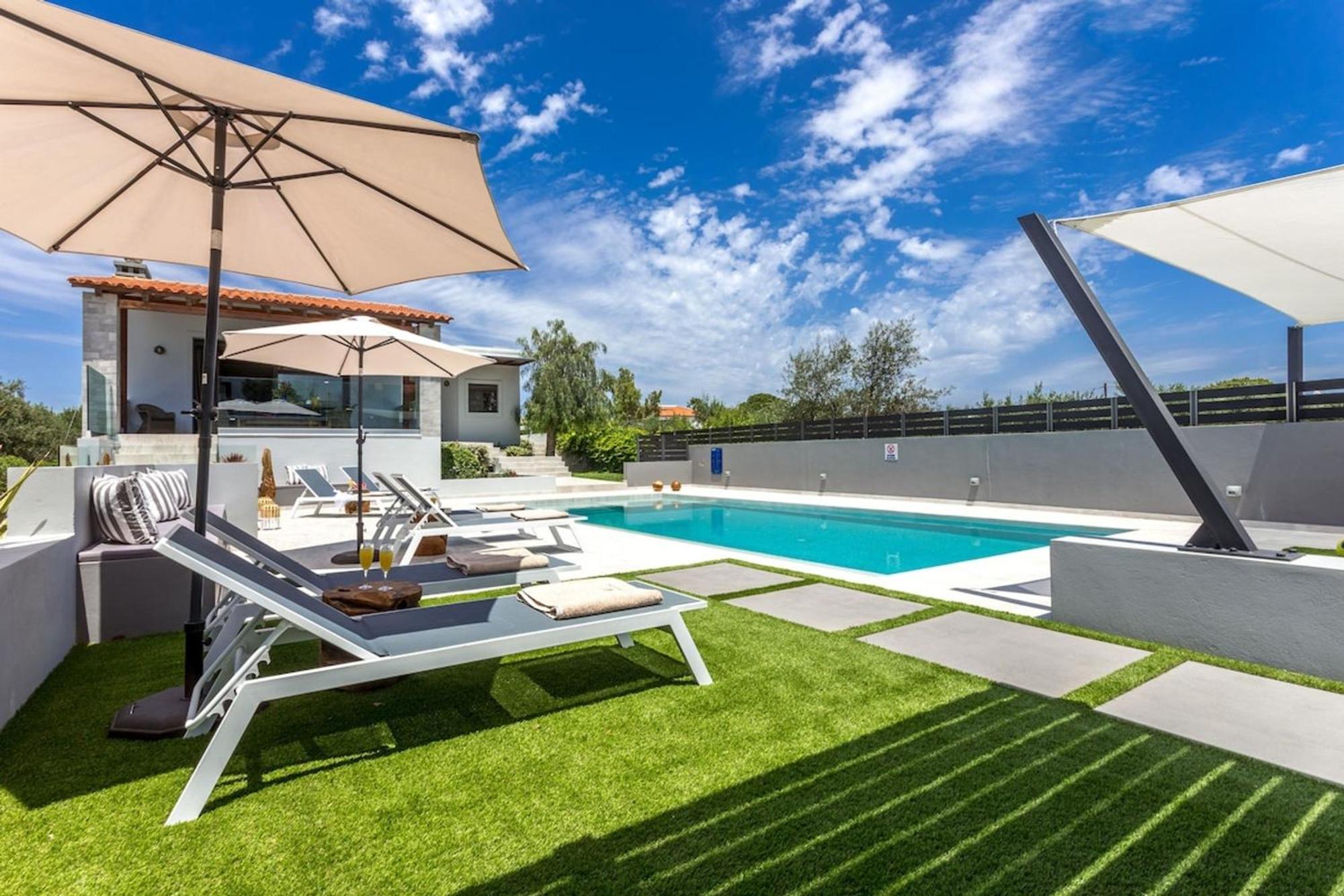 Villa Ampelaki - Premium Villa With Heated Pool Kounoupidhiana Ngoại thất bức ảnh