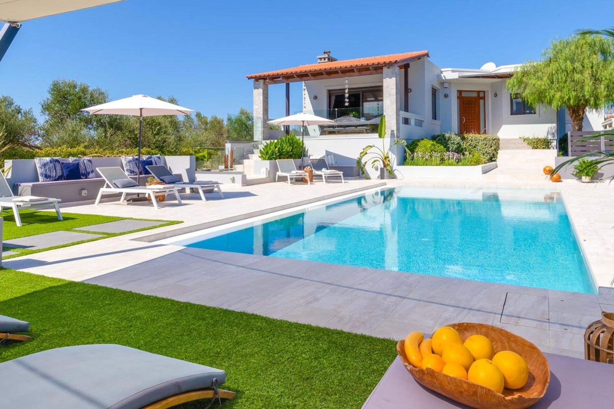 Villa Ampelaki - Premium Villa With Heated Pool Kounoupidhiana Ngoại thất bức ảnh