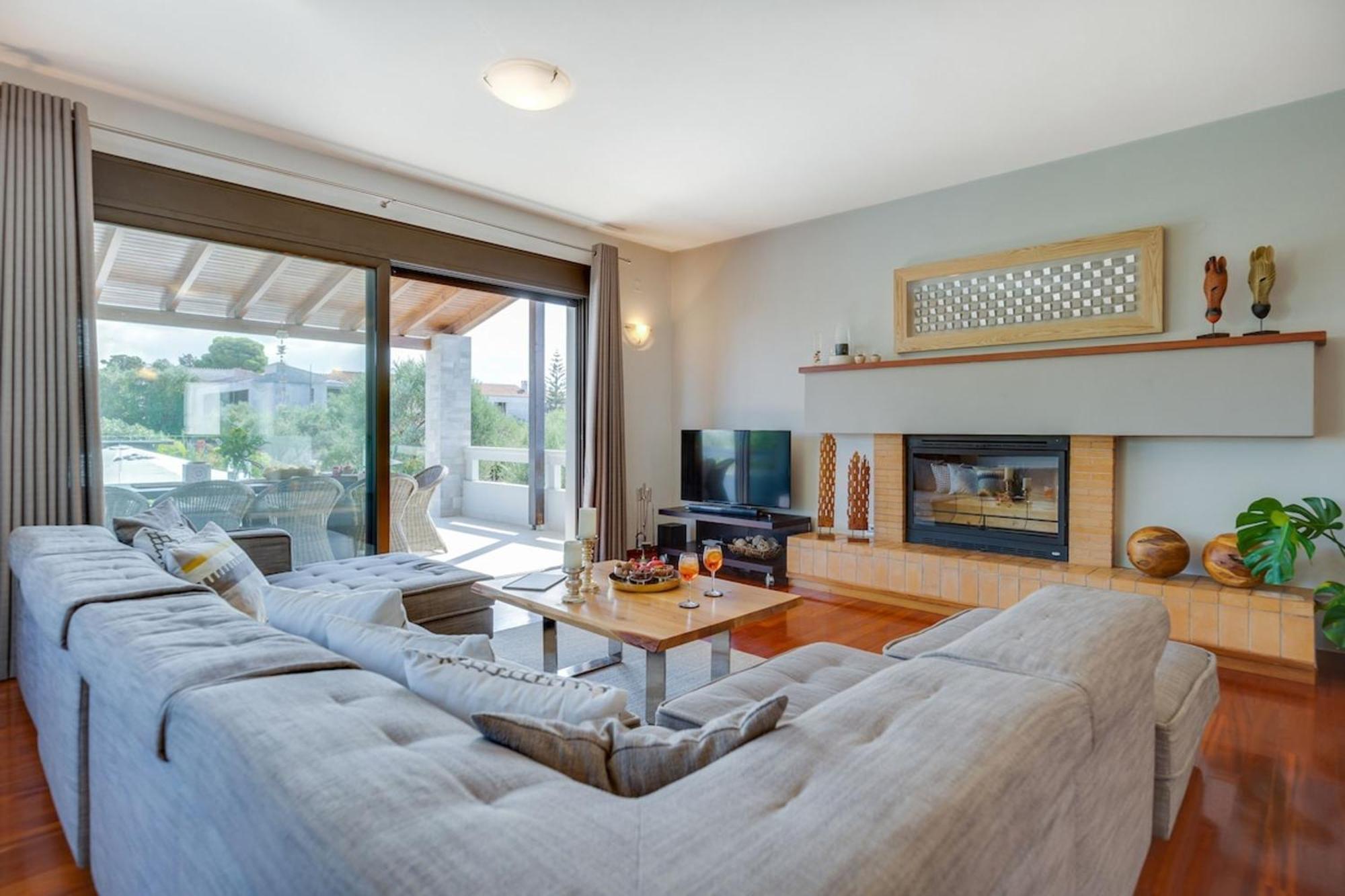 Villa Ampelaki - Premium Villa With Heated Pool Kounoupidhiana Ngoại thất bức ảnh